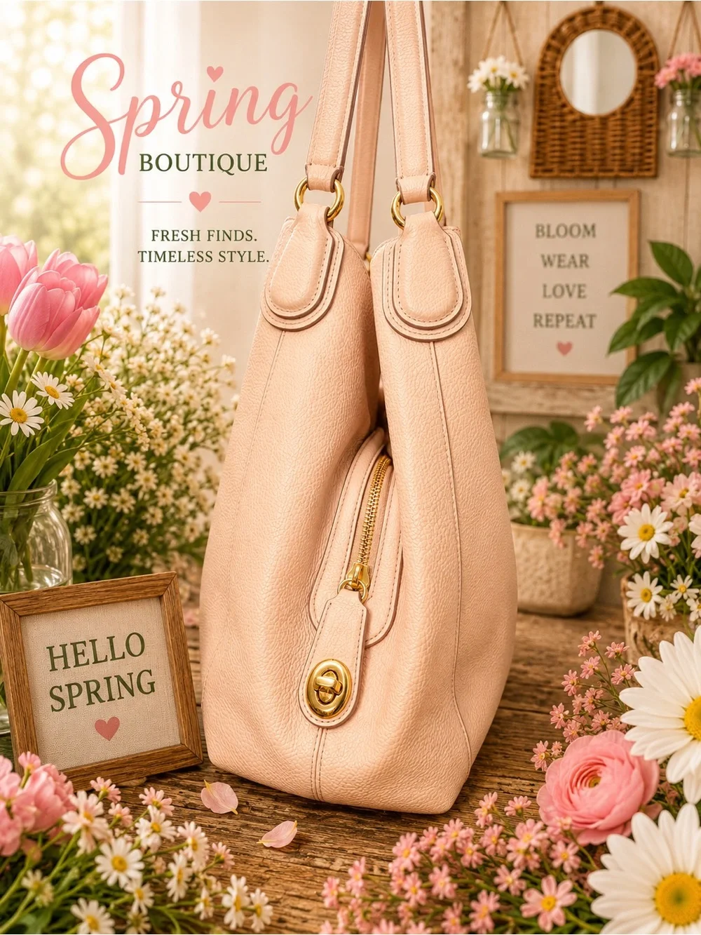 Coach Edie 42 Horse and Carriage embossed Hobo Bag in Blush Pink